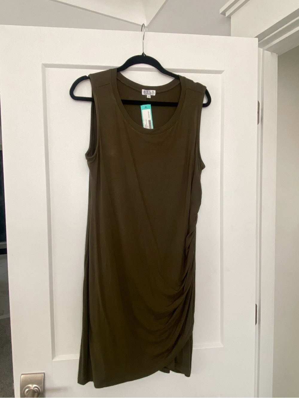 AVLN Studio - Sleeveless Olive Green Ruched Tank Dress (stitchfix) - NWT!